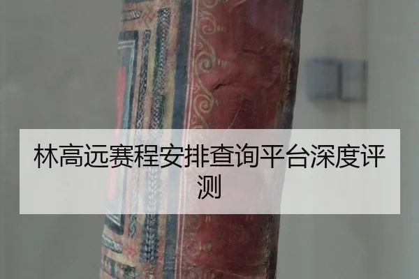 林高远赛程安排查询平台深度评测